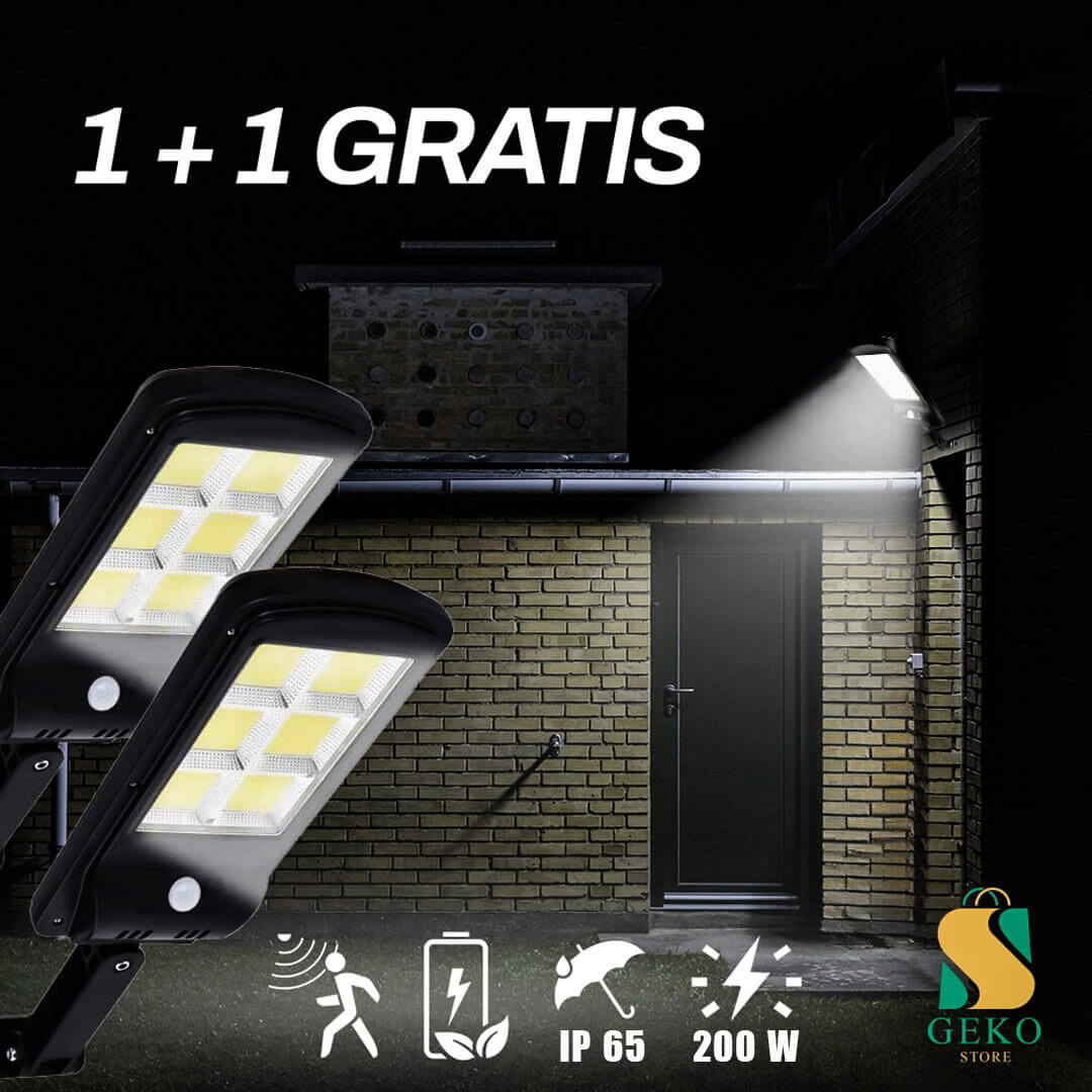200W-os LED napelemes lámpa 1+1 INGYEN